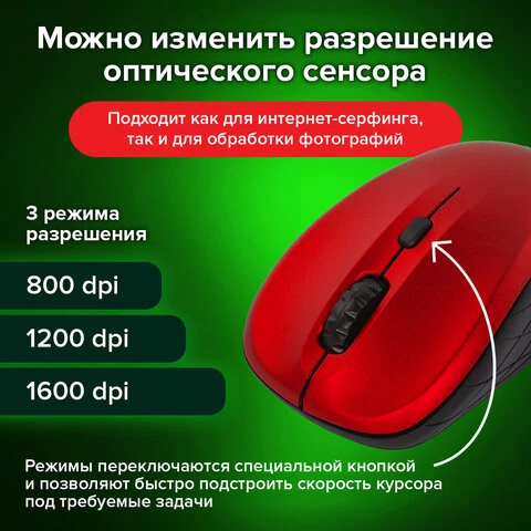 Мышь беспроводная SONNEN V-111, USB, 800/1200/1600 dpi, 4 кнопки, оптическая,