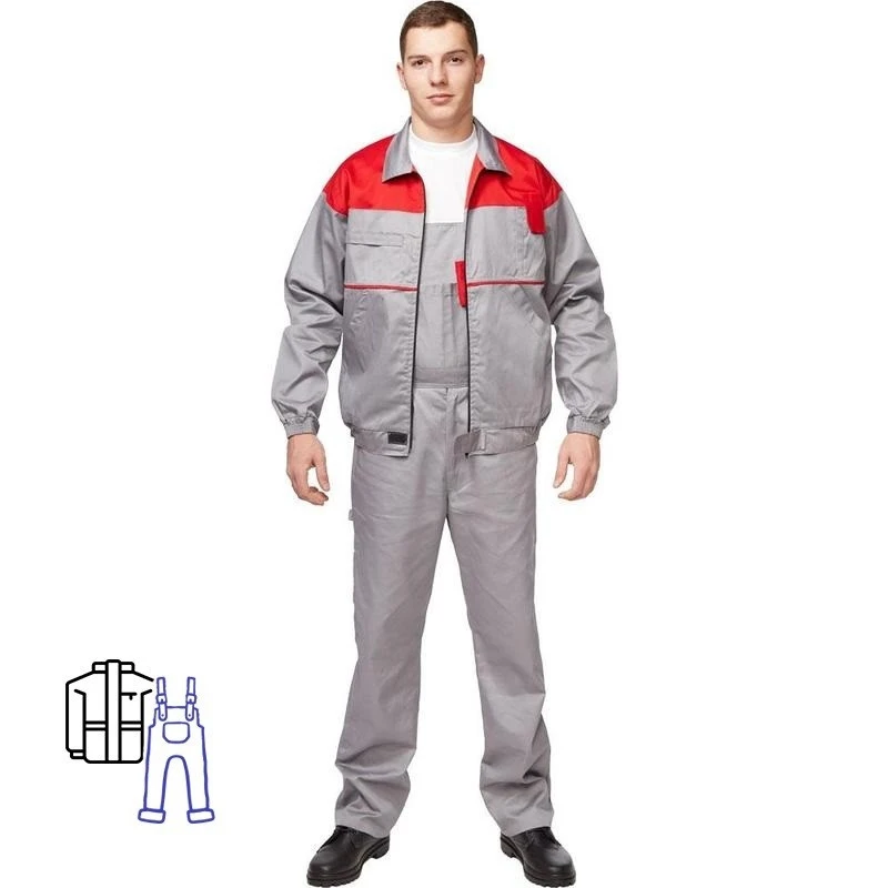 Спец.одежда летняя Костюм муж. Универсал кур/пк сер/красн. 64-66/170