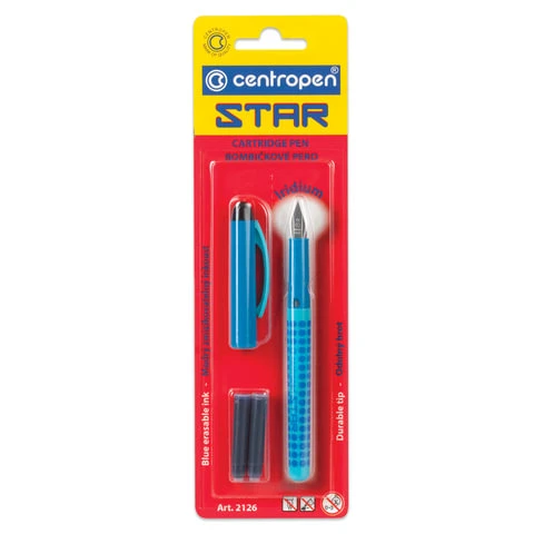 Ручка перьевая CENTROPEN "Star", корпус ассорти, иридиевое перо, 2 Ручка перьевая CENTROPEN "Star", корпус ассорти, иридиевое перо, 2