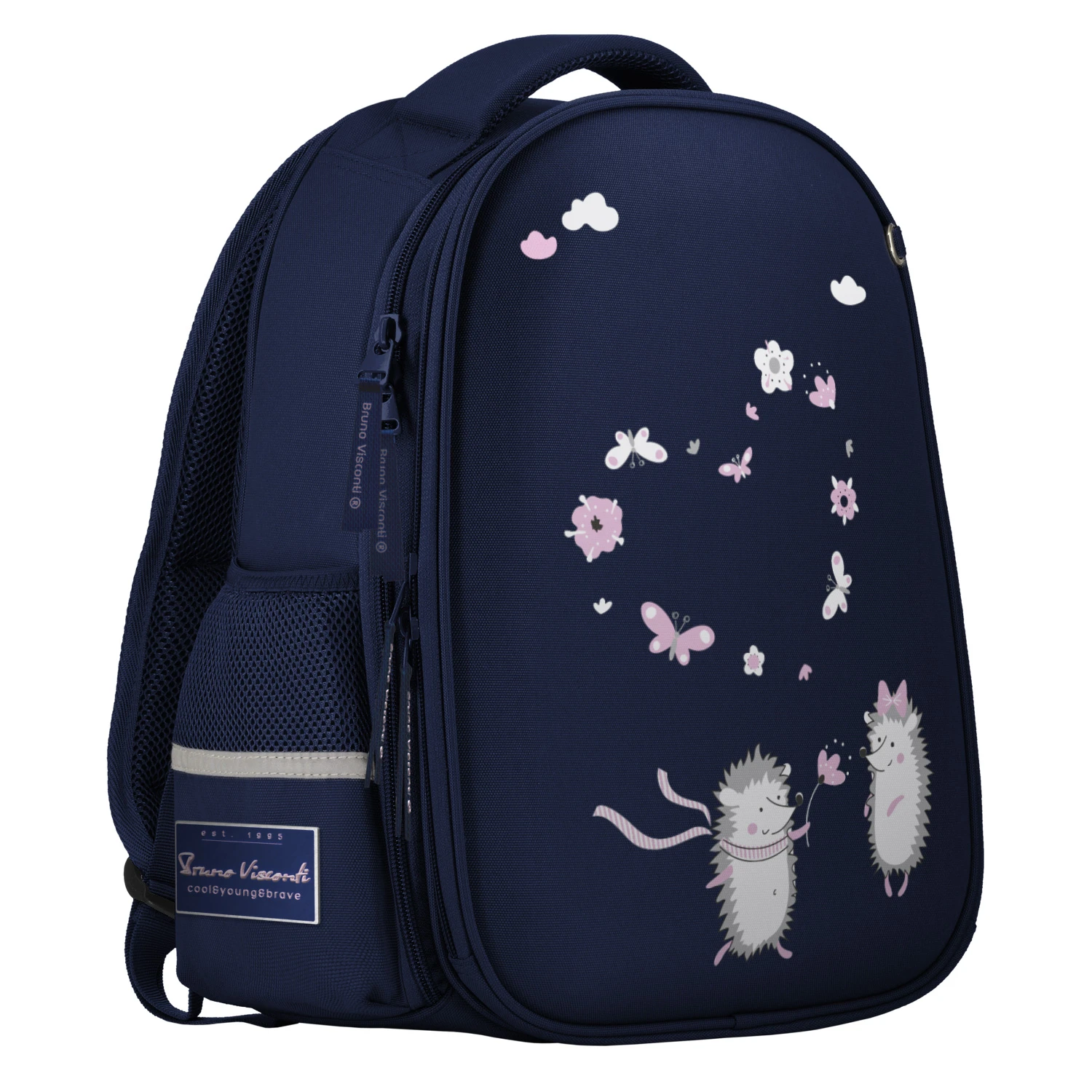 РЮКЗАК- ОБЛЕГЧЕННАЯ КАПСУЛА СИНИЙ С ЭРГОНОМИЧНОЙ СПИНКОЙ "ЕЖИКИ.