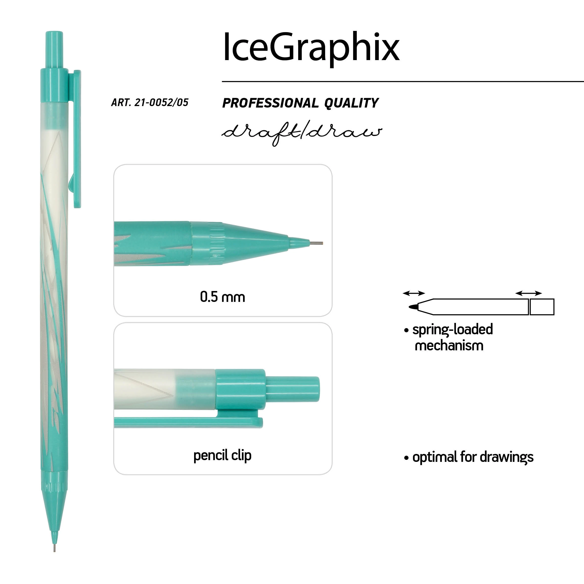 КАРАНДАШ МЕХАНИЧЕСКИЙ "IceGraphix. Трава" 0,5 ММ