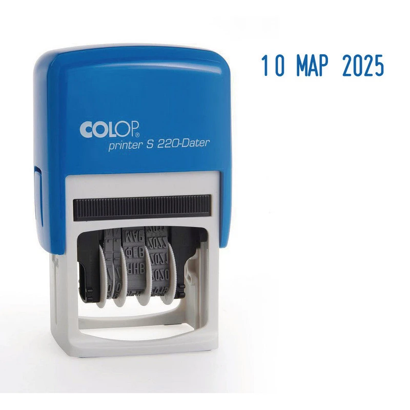 Датер автоматический пласт. S220 шрифт 4мм месяц букв. (аналог 4820)Colop штр. 