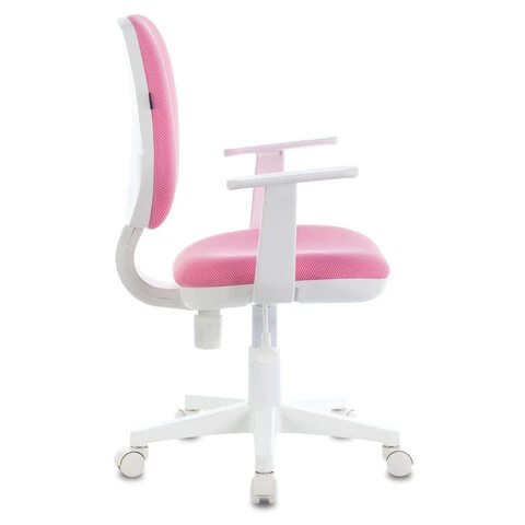 Кресло BRABIX "Fancy MG-201W", с подлокотниками, пластик белый,