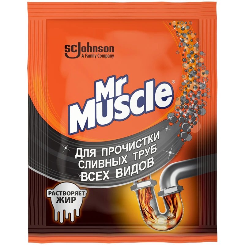 Средство для прочиcтки труб Mr. Muscle, гранулы, 70г.
