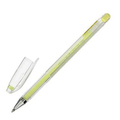 Ручка гелевая CROWN "Hi-Jell Pastel", ЖЕЛТАЯ ПАСТЕЛЬ, узел 0,8 мм,