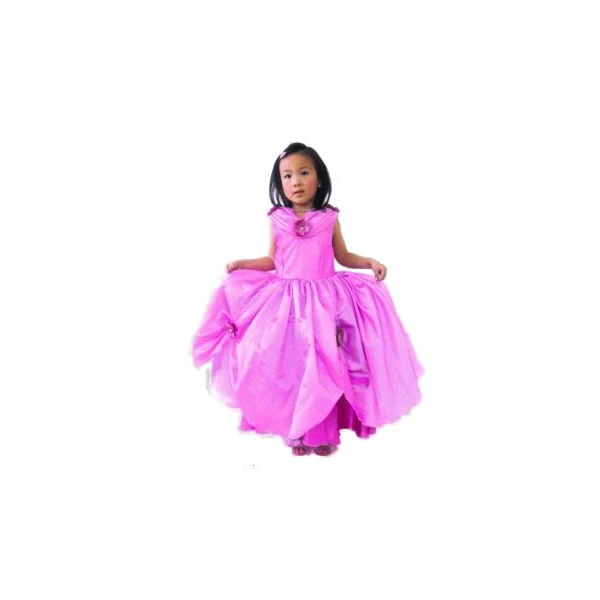 Карнавальный набор: розовое платье с цветами, размер 7-9