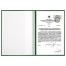 Папка адресная бумвинил с гербом России, формат А4, зеленая, индивидуальная