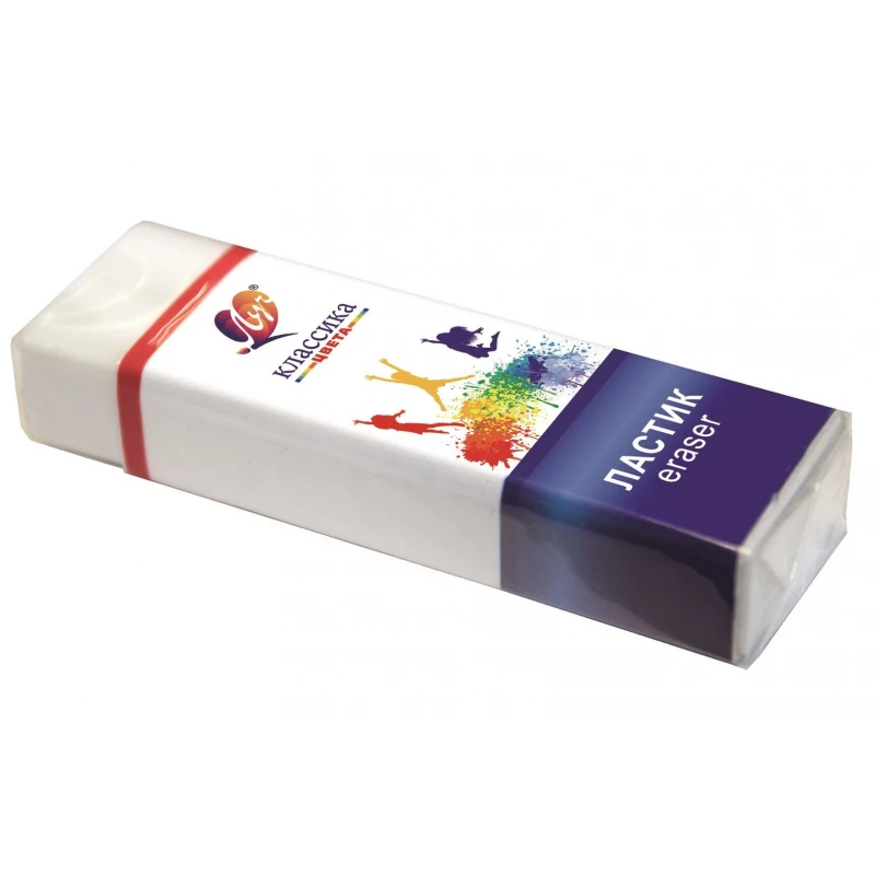 Ластик Луч Классика 40x19x10 мм в обертке белый К5