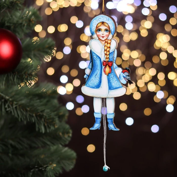 Дергунчик "Снегурочка", 9,1х17,8 см.