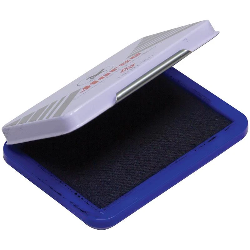 Штемпельная подушка  70*48мм, синяя, металлическая: №4 штр.:  8851552505015