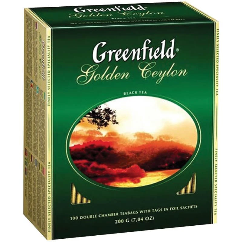 Чай Greenfield Golden Ceylon, черный листовой, 100гр: 0351-14 штр.: 