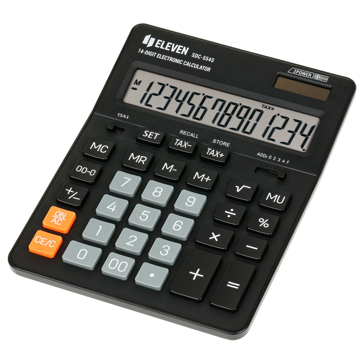 Калькулятор настольный Eleven SDC-554S, 14 разрядов, двойное питание,