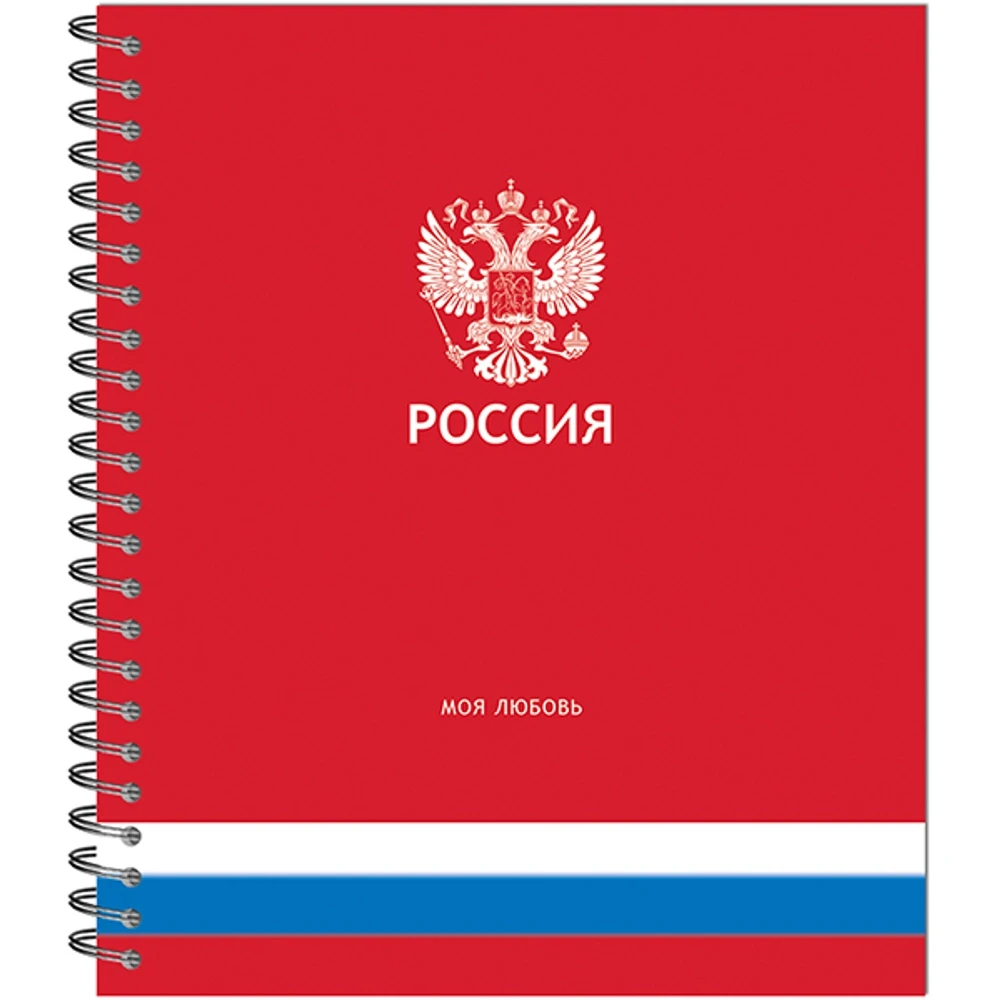 Тетрадь общая 96 листов "Россия", обложка - мелов.картон,