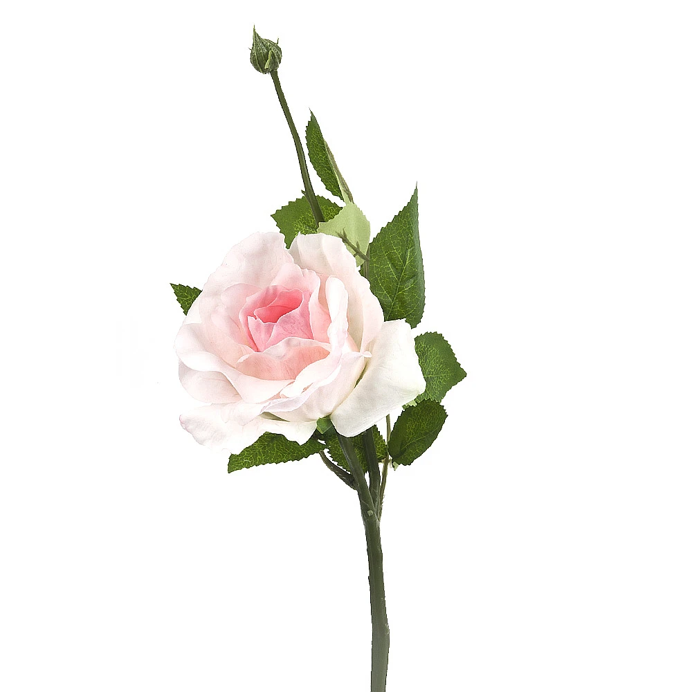 Цветок искусственный (на ножке) "Роза нежная" h=40см. (min24)