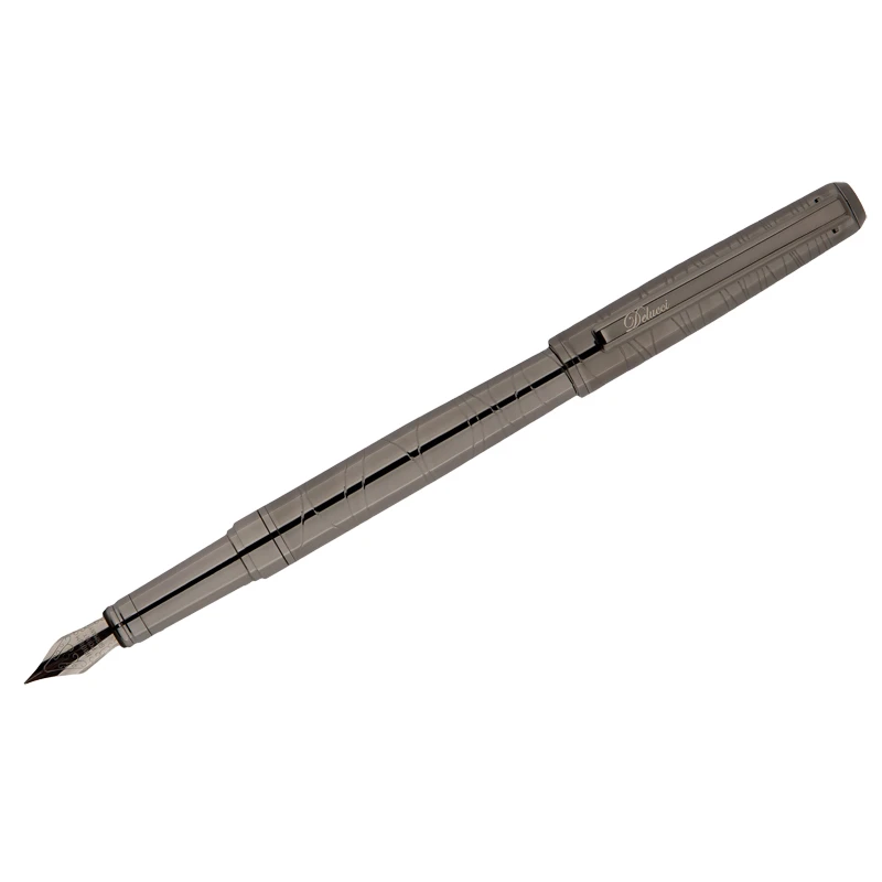 Ручка перьевая Delucci "Mistico", черная, 0,8мм, корпус оружейный