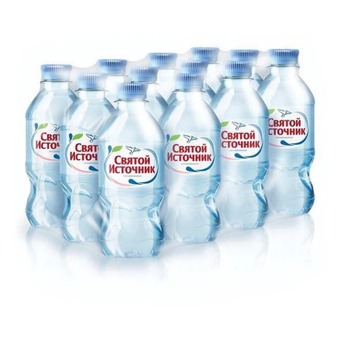 Вода негазированная питьевая "Святой источник", 0,33 л, пластиковая