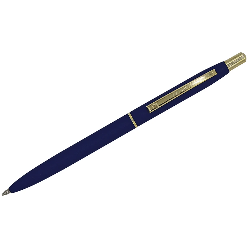Ручка шариковая Luxor "Sterling" синяя, 1,0мм, корпус синий/золото,