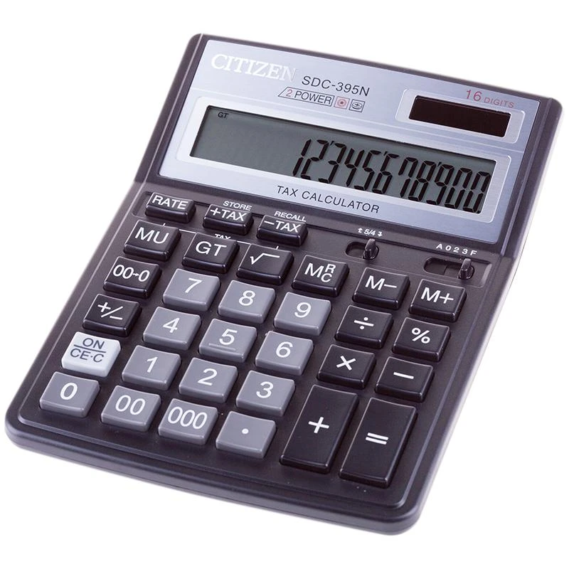 Калькулятор настольный SDC-395N 16 разрядов, двойное питание, 143*192*36 мм,