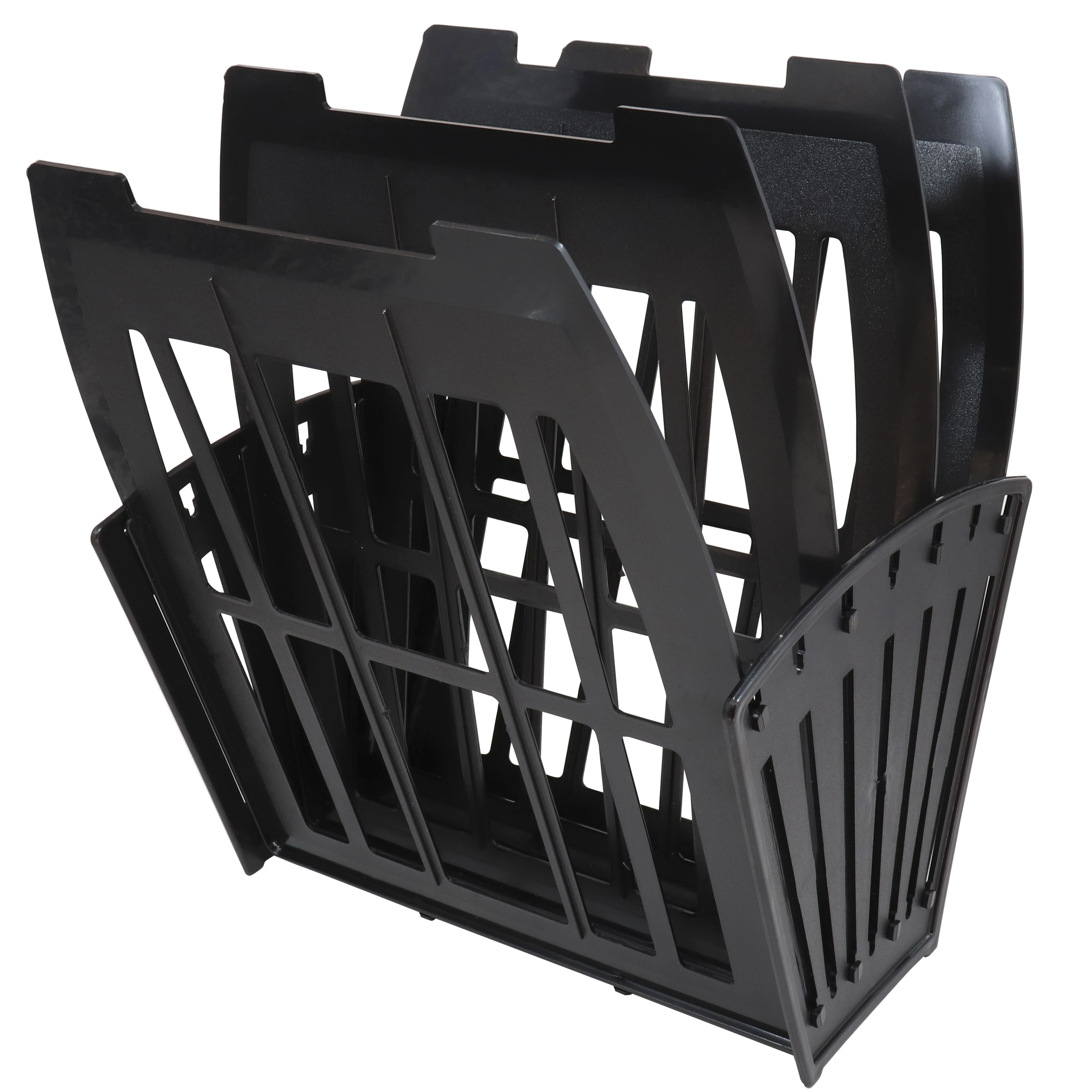 Лоток универсальный для бумаг черный пластик 3 отделения