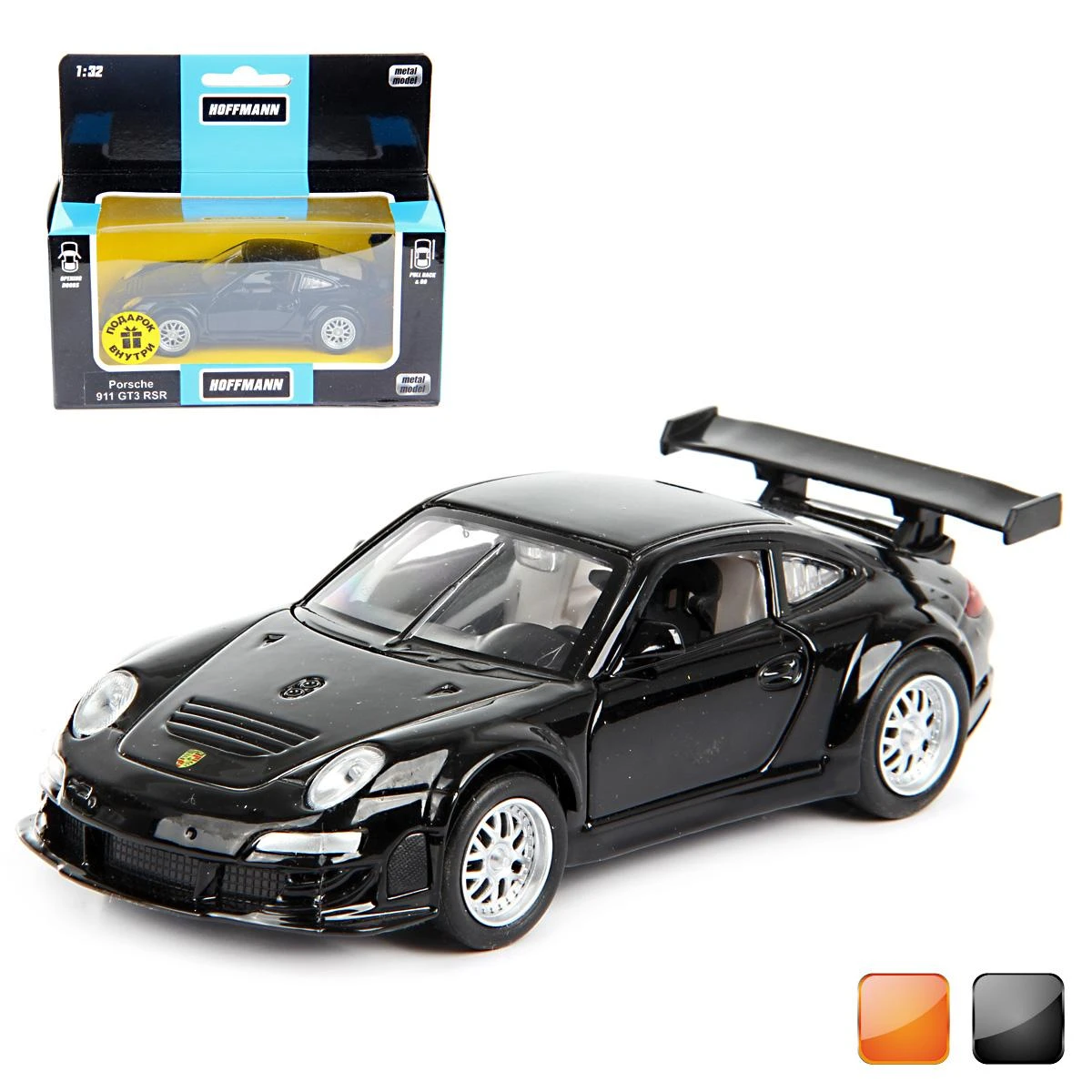 Машина металлическая Porsche 911 GT3 RSR 1:32, дв. откр., инерц. 67508 Машина металлическая Porsche 911 GT3 RSR 1:32, дв. откр., инерц. 67508