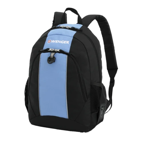 рюкзак wenger, цвет чёрный/голубой (17222315)