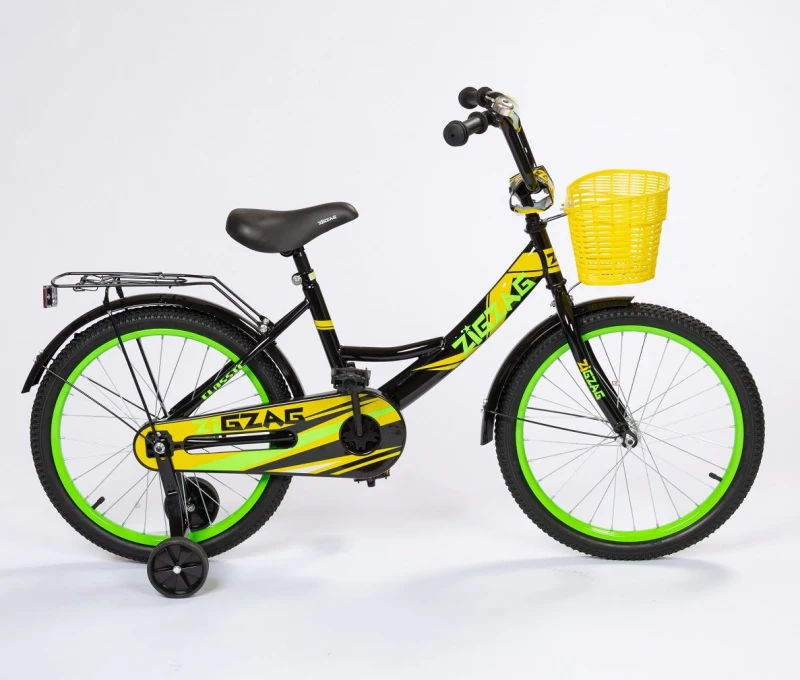 Велосипед 14" ZIGZAG CLASSIC Черный/желтый/зеленый