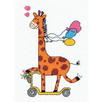 Набор для вышивания 8-333 "Жираф на самокате"