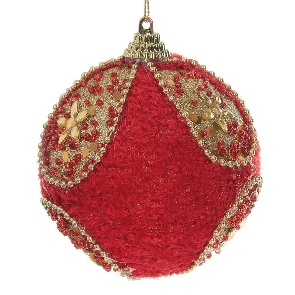 Новогодний шар эксклюзивный 8см бархат с узорн.вставкой из бисера 3шт.в ПВХ 2цв. Новогодний шар эксклюзивный 8см бархат с узорн.вставкой из бисера 3шт.в ПВХ 2цв.