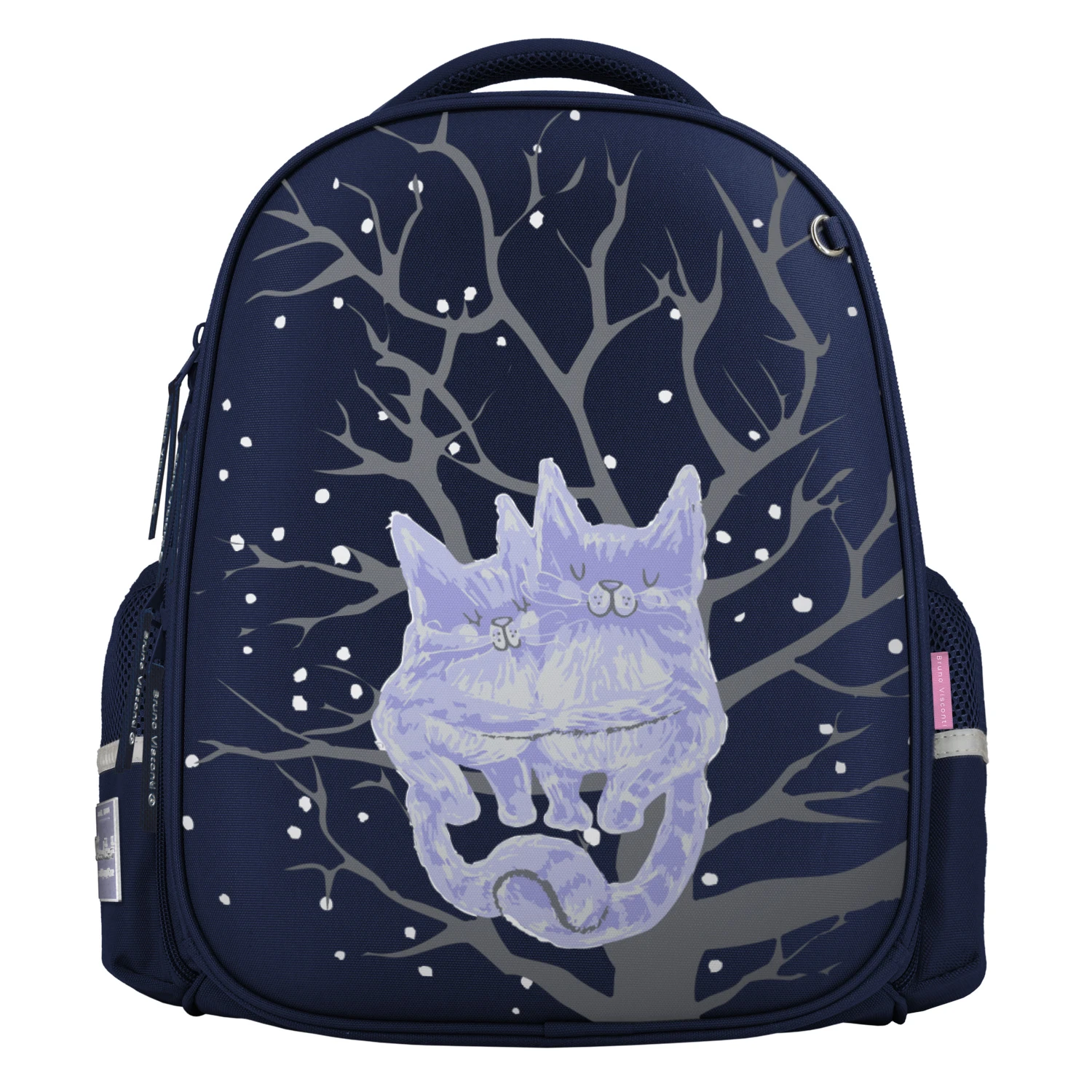 РЮКЗАК-КАПСУЛА СИНИЙ С ЭРГОНОМИЧНОЙ СПИНКОЙ "НЕЖНЫЕ КОТИКИ"