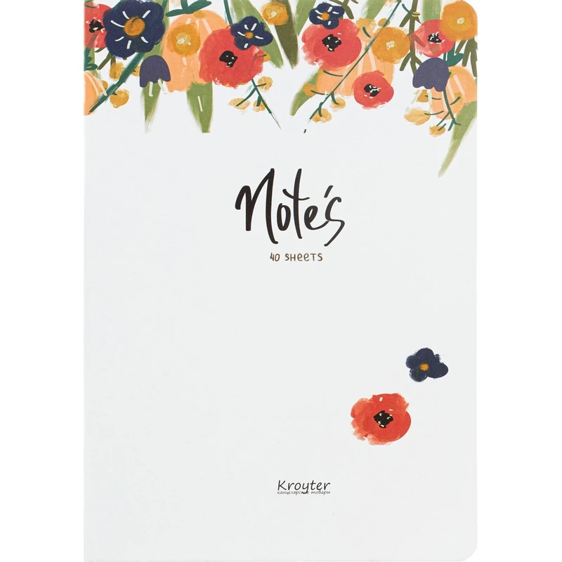 Тетрадь общая А4-,40л,185х255,кл,скр,обл.карт,тонир.бл 80гр Серия Арт 00086