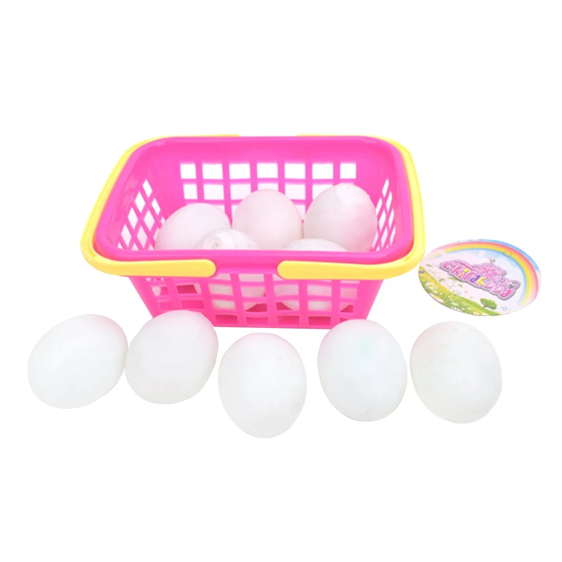 Игровой набор Продукты - яйца 10шт в корзине
