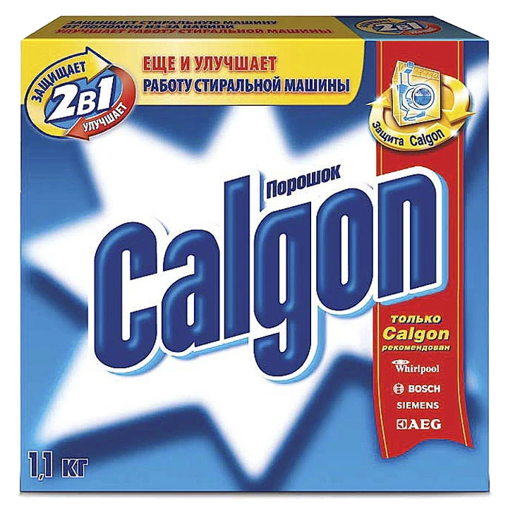 Calgon 1,1кг. 2 в 1 для автоматических стиральных машин *1/8