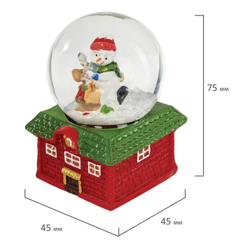 Фигурка сувенирная "Снежный шар СНЕГОВИК" полистоун/стекло, диаметр 45 Фигурка сувенирная "Снежный шар СНЕГОВИК" полистоун/стекло, диаметр 45