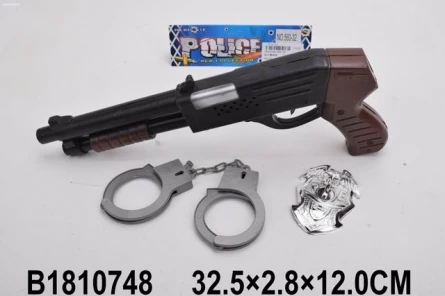 Набор (32см) "ПОЛИЦИЯ. ШЕРИФ" (3 предмета) (наруч., значок) (свет, Набор (32см) "ПОЛИЦИЯ. ШЕРИФ" (3 предмета) (наруч., значок) (свет,