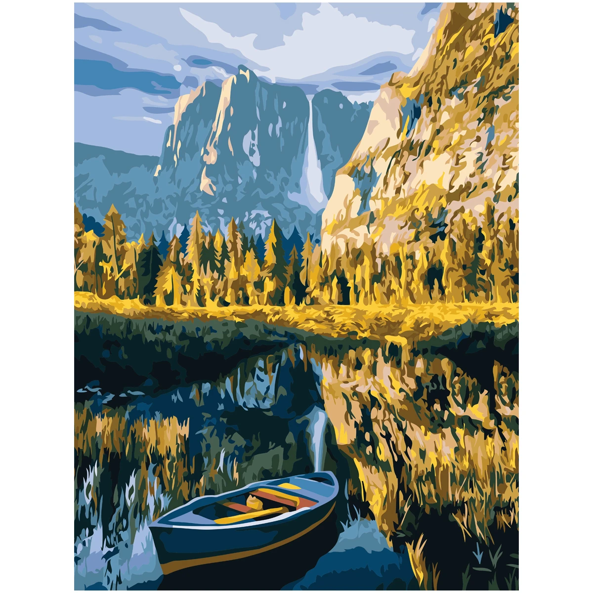 Картина по номерам на холсте ТРИ СОВЫ "Осень в горах", 40*50, с