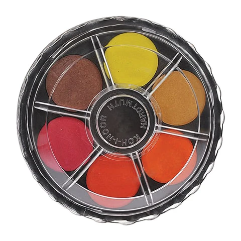 Краски акварельные KOH-I-NOOR, 12 цветов, без кисти, круглая пластиковая