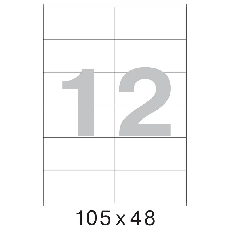 Этикетки самоклеящиеся Office Label 105х48 мм, 12   шт. на лист.А4 100 л