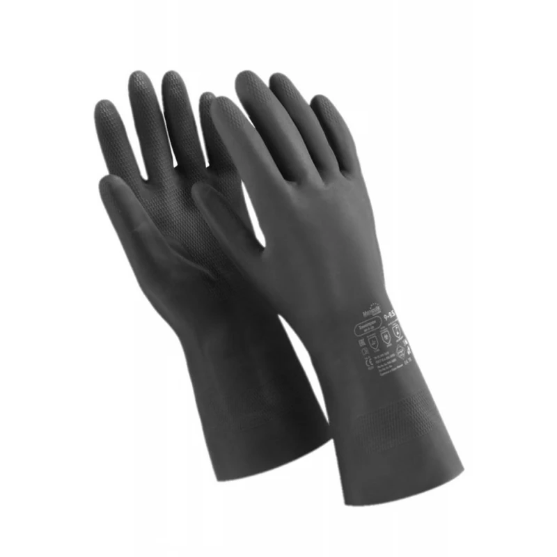 Перчатки защитные неопрен/интерлок, черные Manipula ХИМОПРЕН (NPF09/CG973)