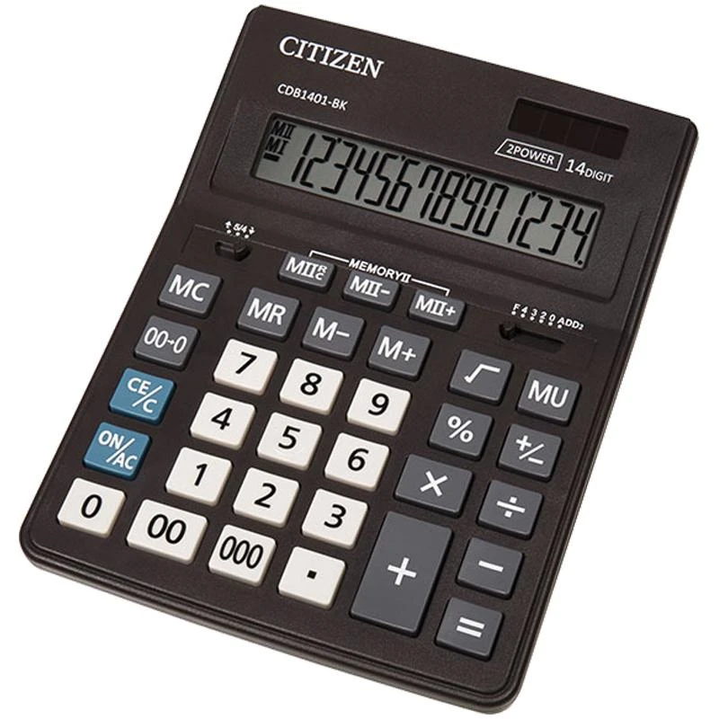 Калькулятор настольный Citizen Business Line CDB, 14 разр., двойное питание,
