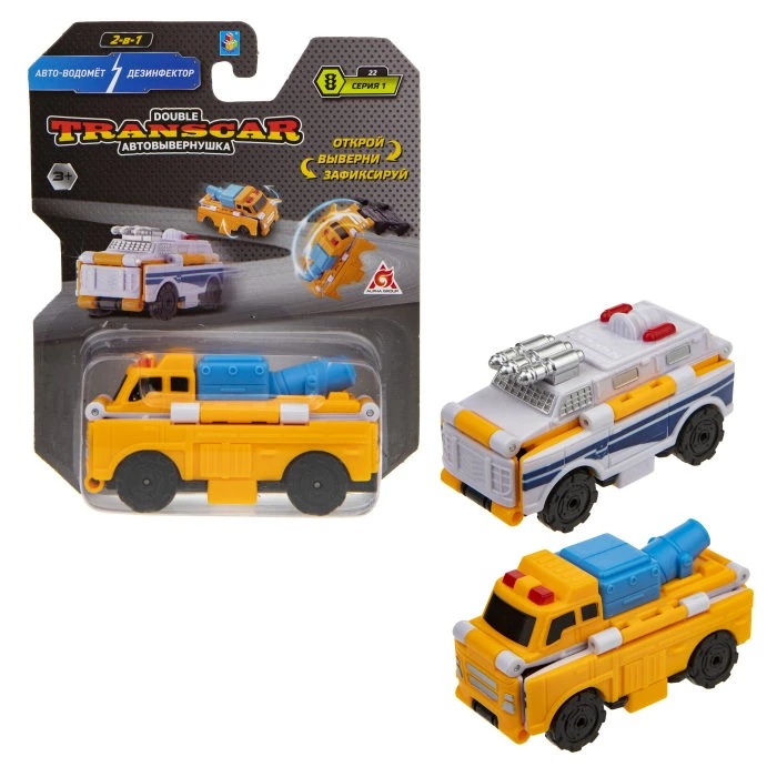 1toy Transcar Double: Дезинфектор – Авто-водомёт, 8 см, блистер