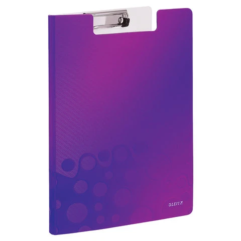 Папка-планшет LEITZ "WOW", с верхним прижимом и крышкой, A4, 330х230