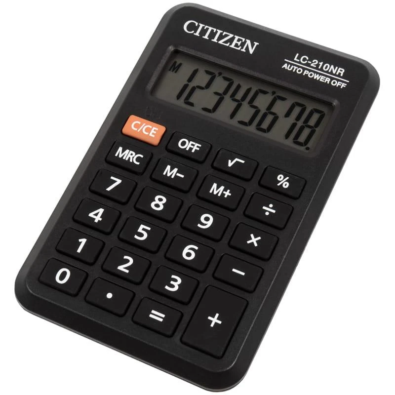 Калькулятор карманный Citizen LC-210NR, 8 разр., питание от батарейки,