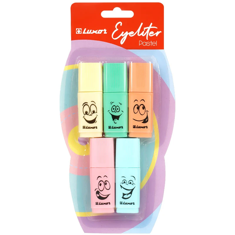 Набор текстовыделителей Luxor "Eyeliter Pastel" ассорти, 1-4,5мм.