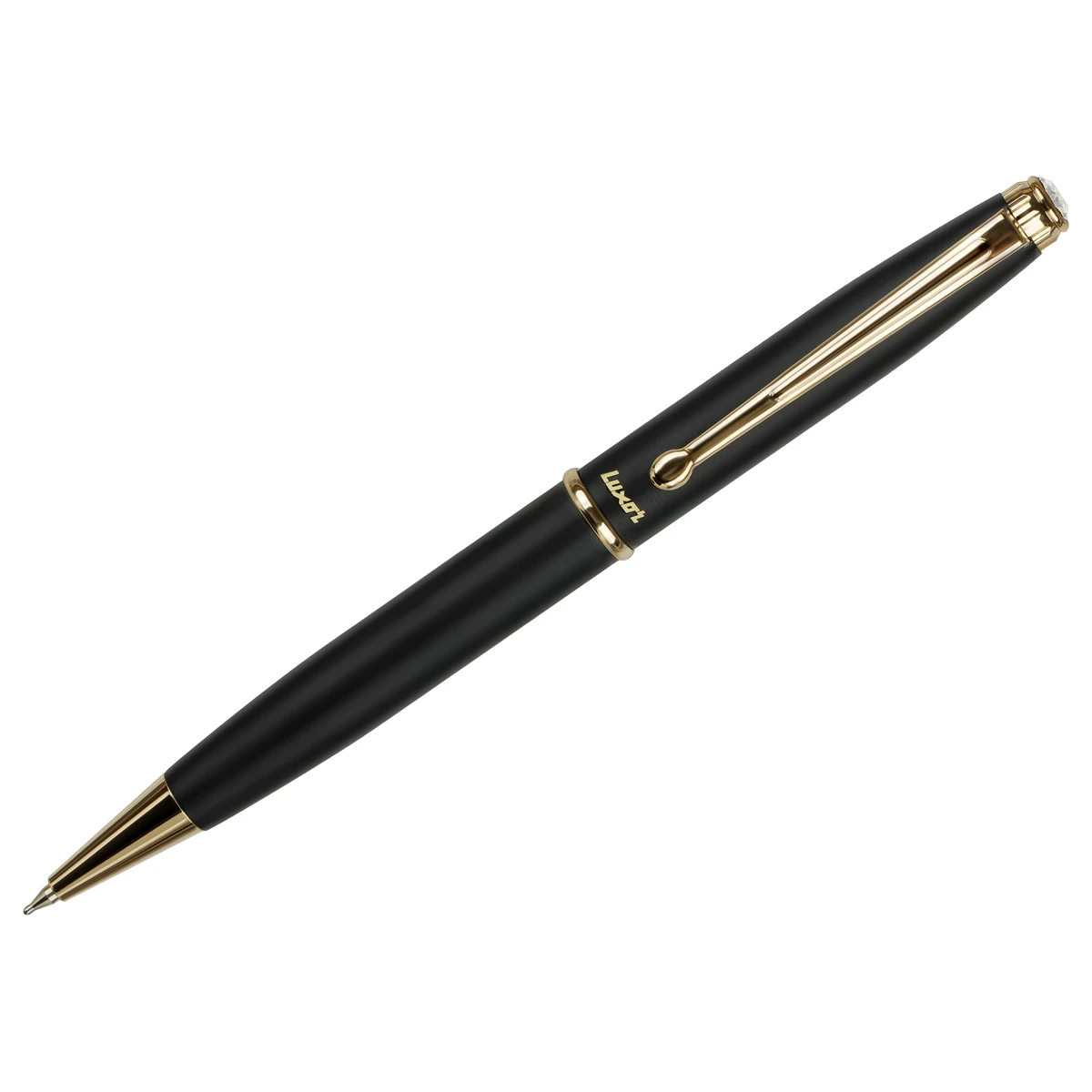 Ручка шариковая Luxor "Lancia" синяя, 0,7мм, корпус черный/золото,