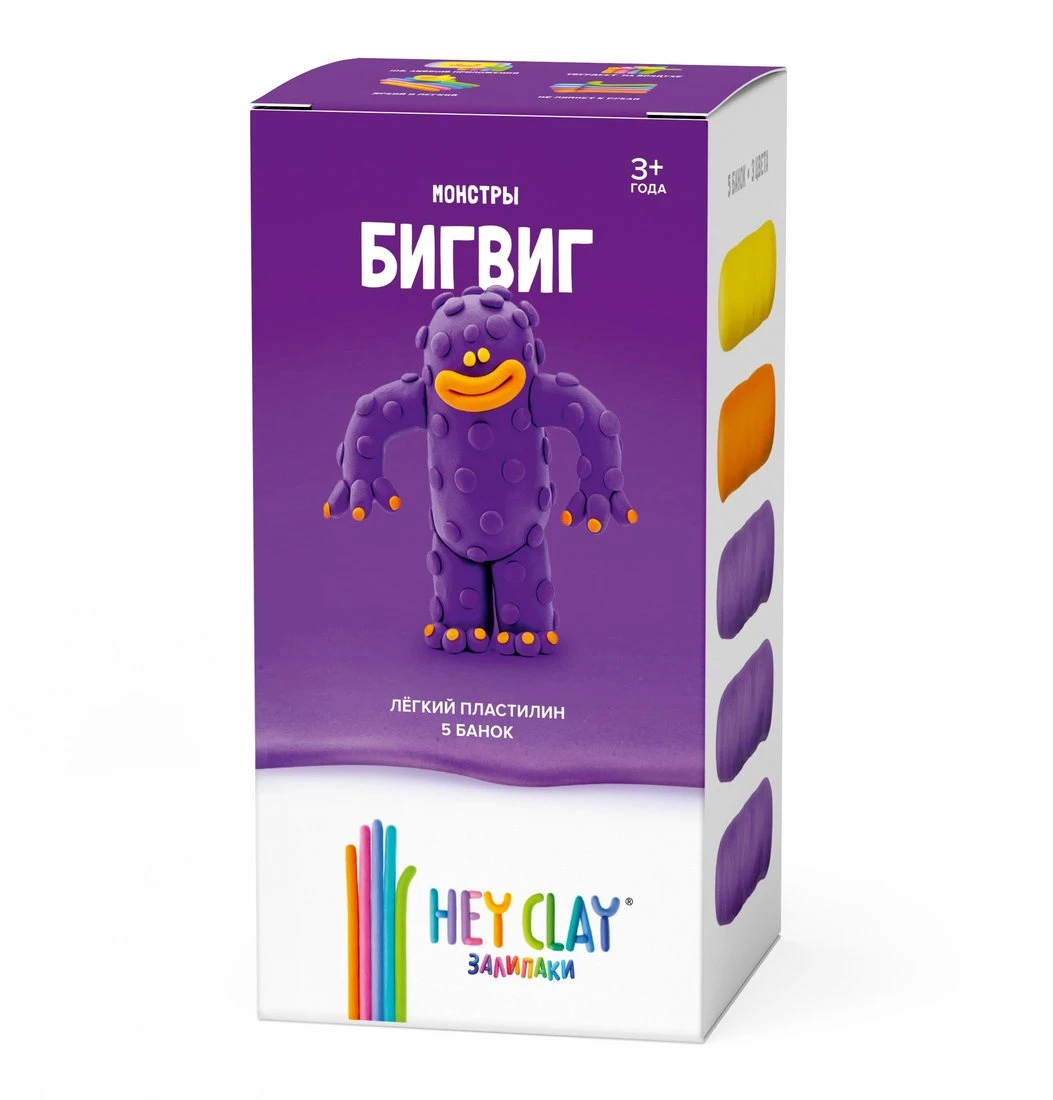 Легкий пластилин HEY CLAY Залипаки Бигвиг купить оптом, цена от 304.08 руб.  4897105240365