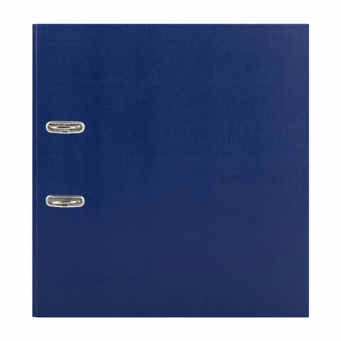 Папка-регистратор ШИРОКИЙ КОРЕШОК 90 мм с покрытием из ПВХ, синяя, BRAUBERG,