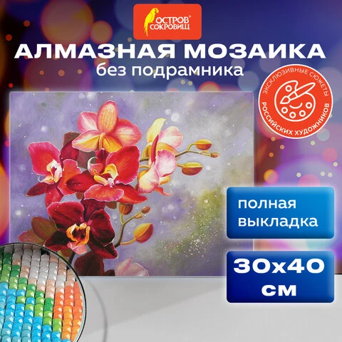 Картина стразами (алмазная мозаика) 30х40 см, ОСТРОВ СОКРОВИЩ