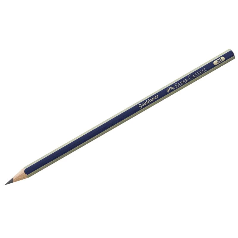 Карандаш ч/г Faber-Castell "Goldfaber 1221" 3B, заточенный. 112503