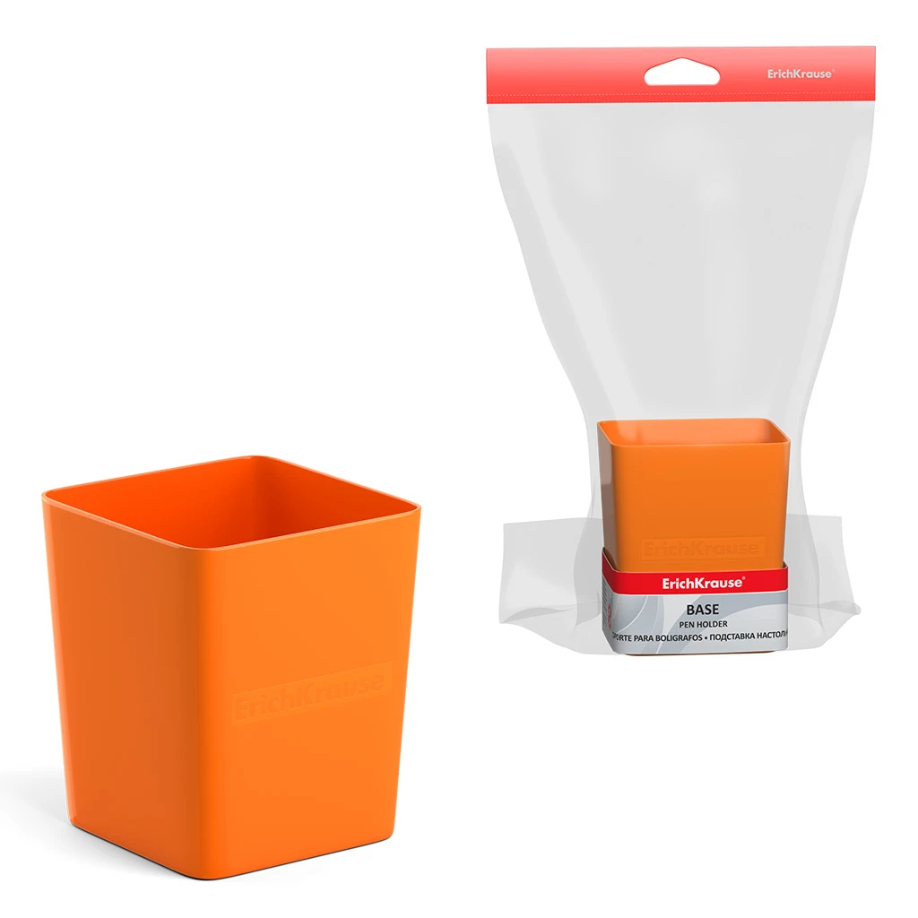 Подставка настольная пластиковая ErichKrause® Base, Neon Solid, оранжевый