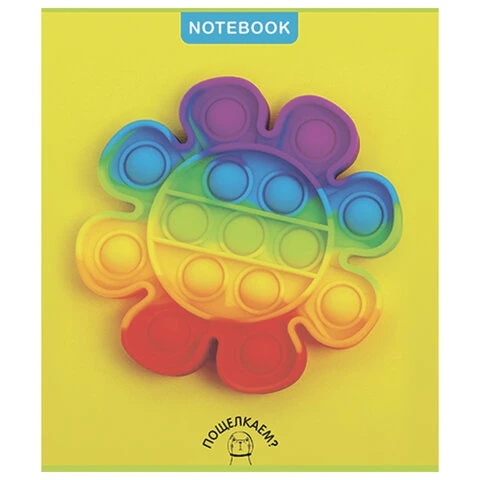 Тетрадь А5, 48 л., ПЗБМ, скоба, клетка, обложка картон, "Мини-пупырка"